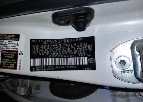 2008 Toyota Avalon Touring из США, поврежденный, VIN 4T1BK36B18U267502